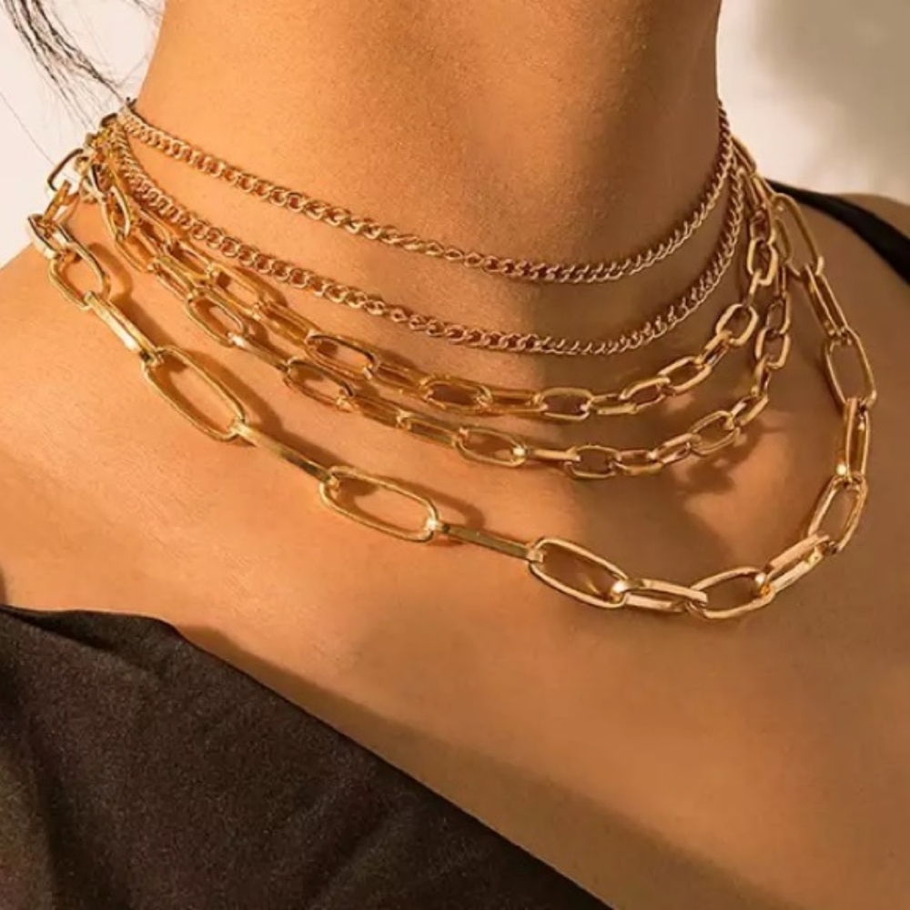 Coin Gold For Women New Female multilayer Clavicle Chain Necklace